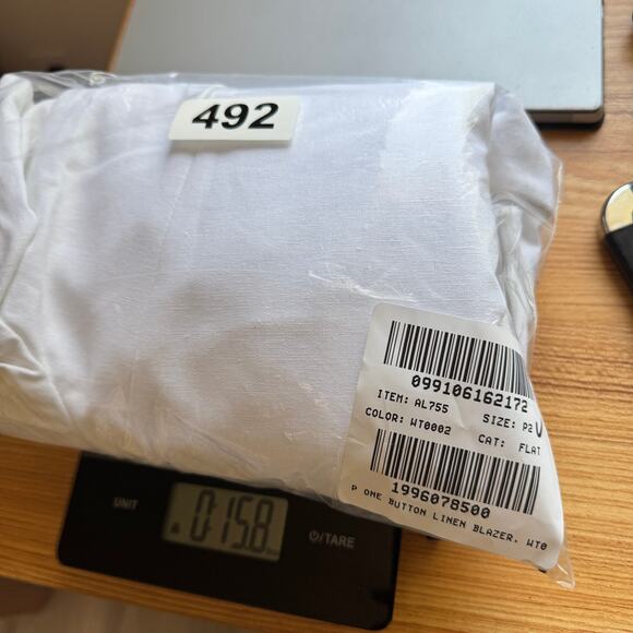 J.Crew Petite Linen-Blend One-Button Blazer SA 2P White Lined Long Sleeve Notch - Picture 9 of 9